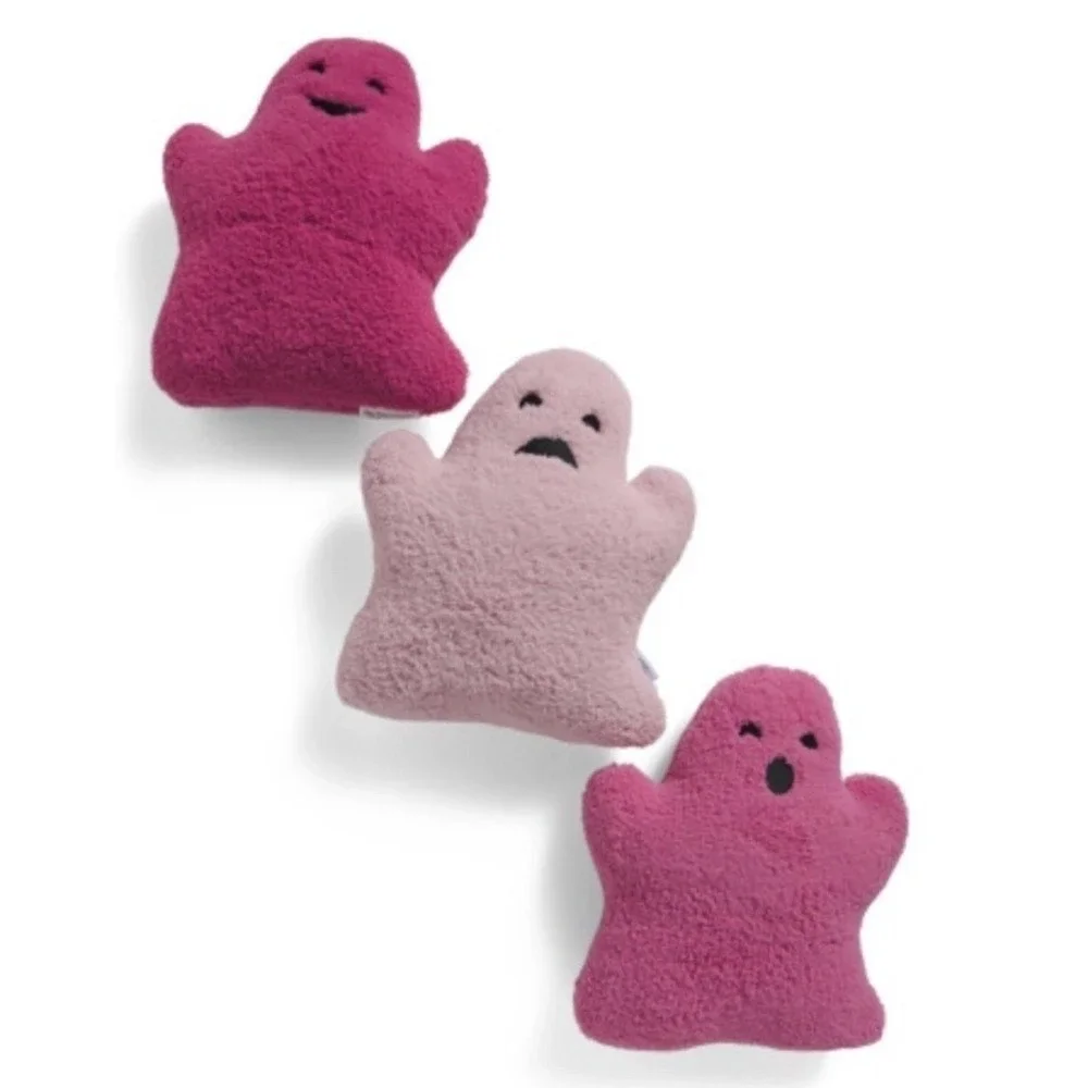 NEW Martha Stewart 14x16 3 Pack Pink‎ Pinks Ghost Shaped Halloween Decor Pillows